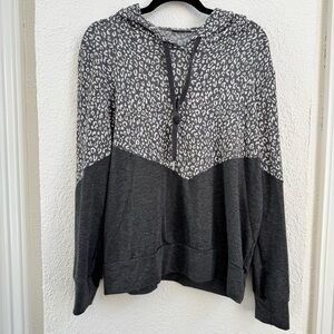 Kaileigh Charcoal Animal Print Hoodie